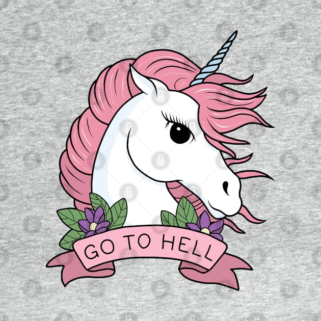 Go to Hell - Unicorn by valentinahramov